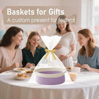 JMvicyroam Small Woven Basket, Empty Gift Basket - Image 4