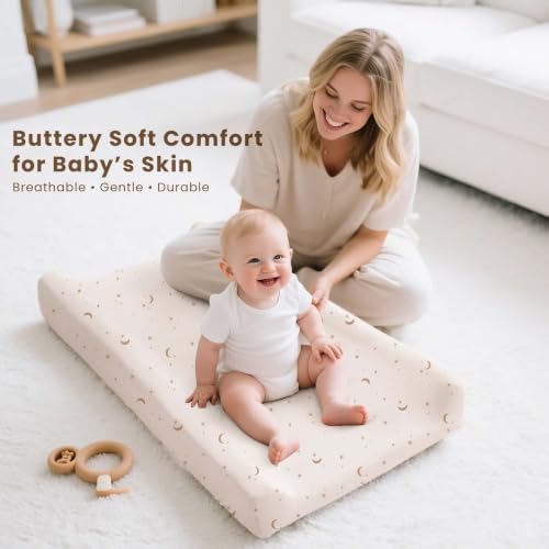Konssy 3 Pack Stretchy Changing Pad Covers - Image 3