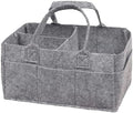 Sammy & Lou Collapsible Light Gray Felt Storage Caddy, Divided Design To Keep by TrendLab