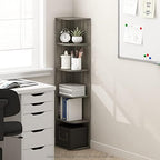 Furinno PASIR Book Shelf, 5-Tier Corner Bookshelf - Image 2