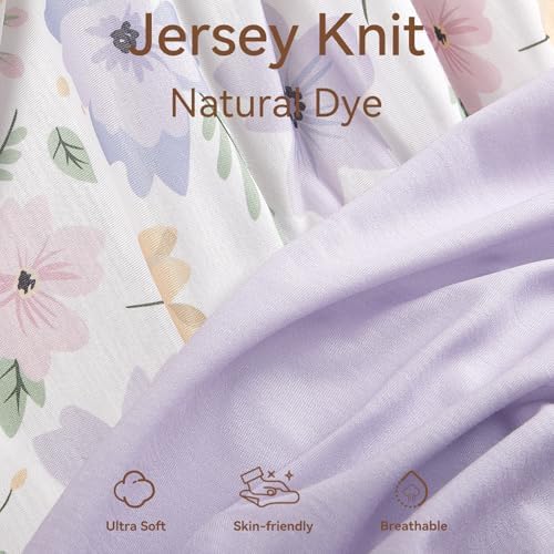 TILLYOU Changing Pad Cover Girl Set in Soft Jersey Material - Image 2