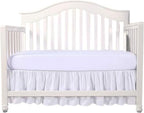 Crib Bed Skirt 28” x 52” with 14” Drop – Split Corners Dust Ruffle, Microfiber by Unknown