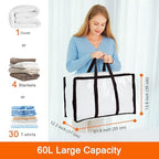 Vieshful 3 Pack Clear Clothes Storage Bags - Image 2