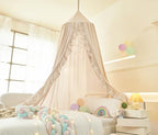 Mengersi Bed Canopy for Girls, Ruffled Canopy Bed Curtains Kids Canopy for by Mengersi