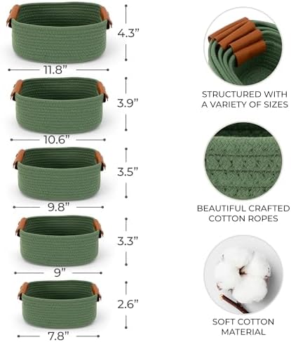 Beautiful Storage Basket Set of 5 - Image 4
