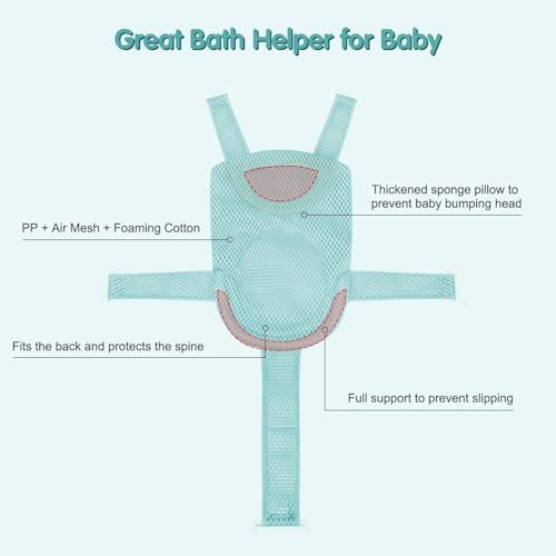 Colorlife Baby Bath Seat Support Net Infant Bathing Seat Support Mat, - Image 4
