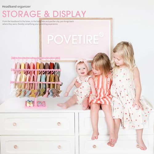POVETIRE Headband Holder Bow Organizer - Image 2