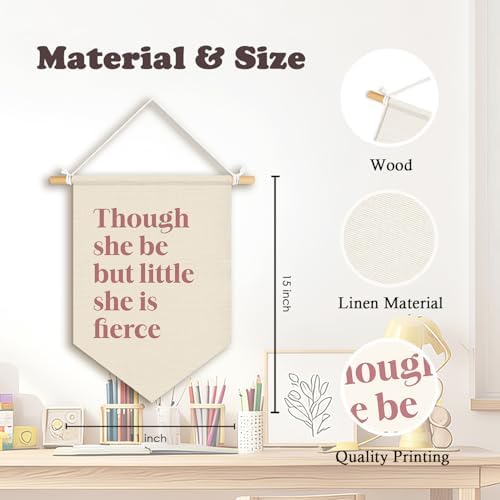 Though She Be but Little She Is Fierce Wall Pennants Banners - Image 7