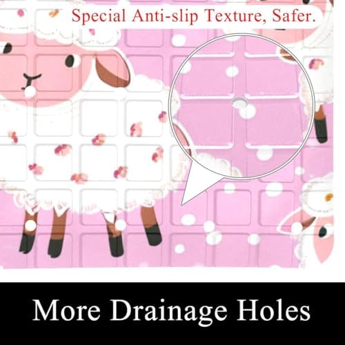 Non Slip Bathtub and Shower Mat 26.8x15.1 inch, Bath Mat - Image 2