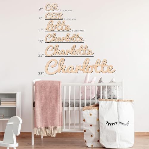 Personalized Hardwood Baby Name Sign - Image 3