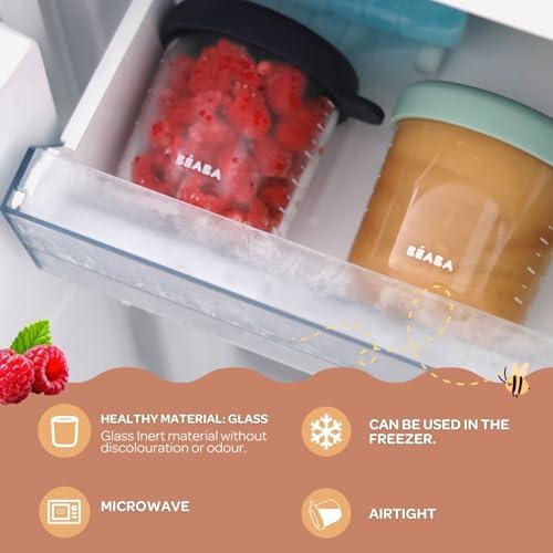 BEABA 2 Pack Glass Baby Food Jars - Image 5