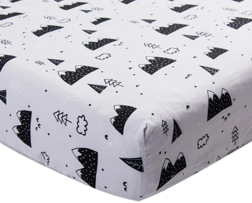 4 Pack Woodland Forest Animals Wood Neutral Unisex Fitted Baby Crib Sheets Set - Image 5