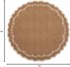 GarveeHome Large Round Rug 8ft Scalloped Washable Circle Living Room Rug - Image 2