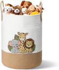 LemonRoad Jungle Animals Nursery Hamper Cotton Rope Basket by Unknown