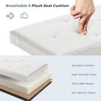 DUMOS 43 Inch Folding Storage Ottoman Bench, Large Ottoman - Image 4