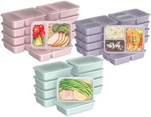 Bentgo Prep Meal Prep Kit, 2 & 3-Compartment Containers, 60 Piece Set by Bentgo