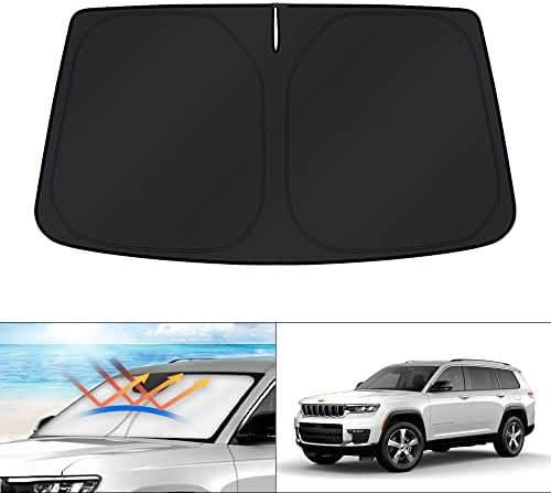 KUST Windshield Sun Shade for 2011-2025 2026 Jeep Grand Cherokee/Grand Cherokee by KUST