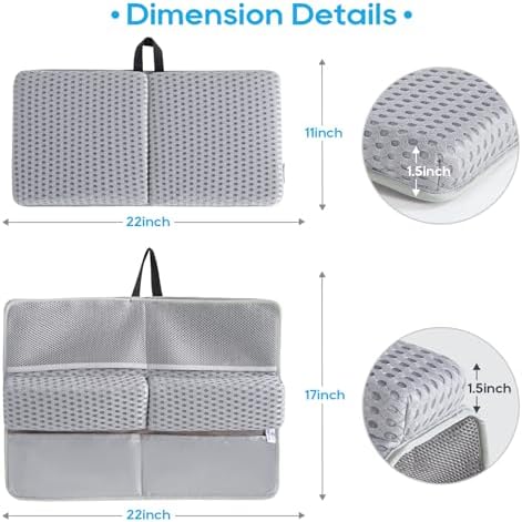 OS OMYSTYLE Baby Bath Kneeler Pad Set, Light Grey - Image 5