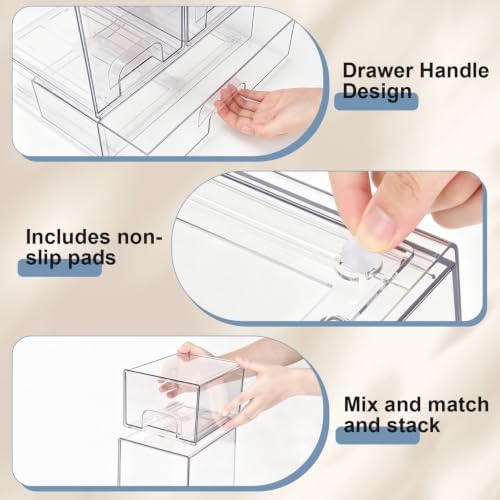 QRRICA Baby Bottle Organizer for Countertop, 5-Piece Stackable Clear Acrylic - Image 5