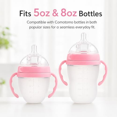 CHUBBIEE Baby Bottle Handles for Comotomo 5oz & 8oz, Ergonomic Non-Slip Grips - Image 5