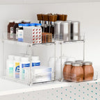 2 Set, 2 Tier Pull Out Cabinet Organizer by Yieach