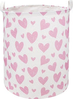 NTAOHAMPER Pink Heart Laundry Hamper, Laundry Basket, Girls Nursery Hamper by NTAOHAMPER