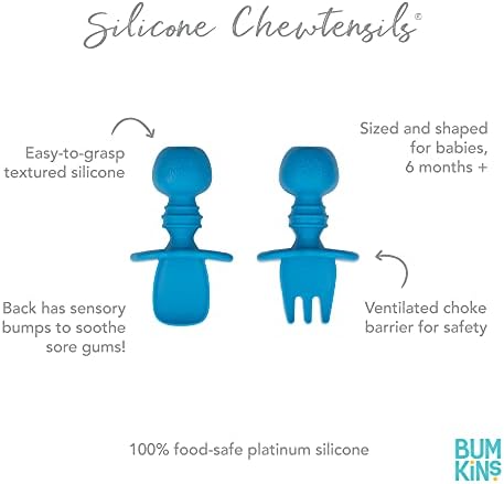 Bumkins Baby Utensils Set, Chewtensils Silicone Spoons - Image 5