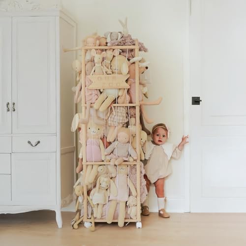 Mloong Stuffed Animal Storage, 54in Wood Zoo Cage, Large Plush Toy Organizer - Image 5