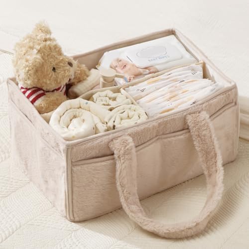 luxury little Soft Baby Diaper Caddy Organizer, Nursery Storage Basket by LuxuryLittle