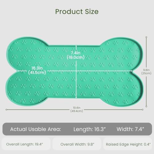 PWTAA Dog Food Mat Anti-Slip Silicone Dog Bowl Mat Thicker Pet Placemat - Image 2