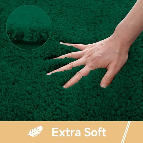 Polyester Bathroom Rug 24"x48" Verdant Green, Non-Slip Bath Mat - Image 3
