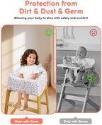 High Chair Cover Portable with 3-Point Harness, Waterproof Baby Seat Cover - Image 4