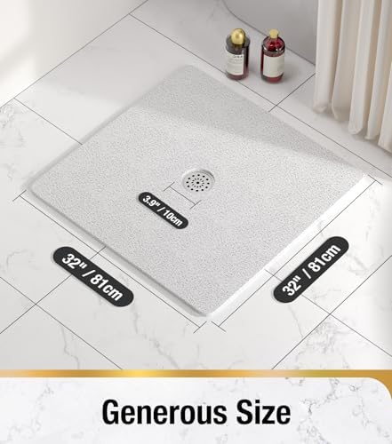 HITSLAM Square Shower Mat, 32 x 32 Inch Non Slip Bath Mat - Image 2