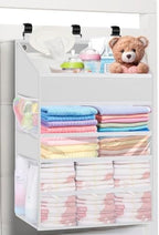 Hanging Diaper Caddy Organizer Crib Organizer–Spacious Baby Girl/Boy Nursery by PHOTOONE