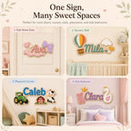 Custom Wooden Name Sign for Baby Nursery, Kids Room Door & Wall Decor - Image 5