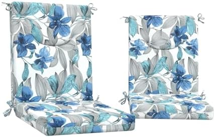 DYTXIII Outdoor High Back Chair Cushions Set of 2, 44x20 in Water Repellent by DYTXIII