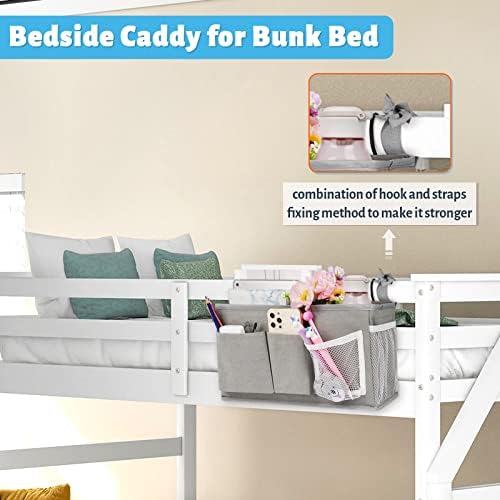 Bedside Caddy, Bedside Storage Bag Hanging Organizer - Image 3