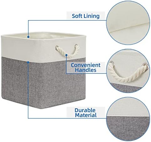 Temary Fabric Baskets 13 Inch Cube Storage Baskets - Image 5