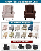 CRFATOP Wingback Chair Covers Wing Armchair Slipcovers - Image 4