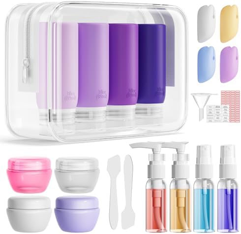 Muslish 21 Pack Travel Bottles for Toiletries, Leak-Proof TSA Compliant by MUSLISH