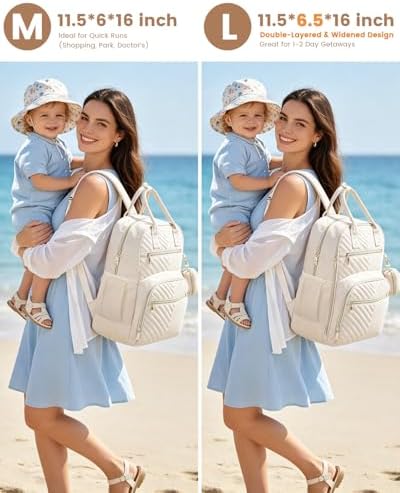 Pritent Diaper Bag Backpack, Baby Bag Backpack Baby Essentials - Image 2