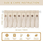ASPMIZ Farmhouse Valances for Windows, 52x18 Inches, 1 Panel - Image 6