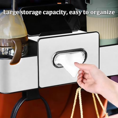 Car Headrest Backseat Organizer, 4 in 1 Multifunctional Vehicle Back Seat - Image 5