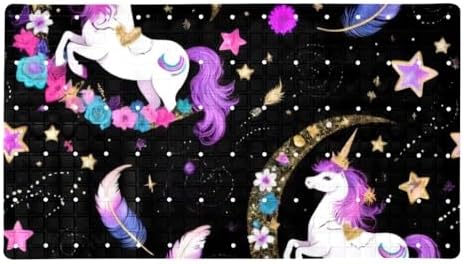 Bathtub Mat Non Slip 26.8x15.1 Inch, Feathers Horse Shower Mat by Anna+Cowper