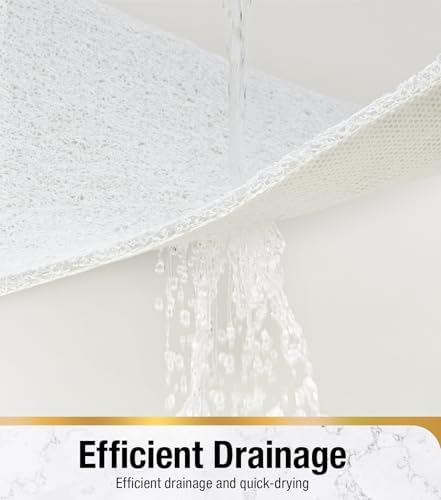 HITSLAM Bathtub Mat Non Slip, 35 x 16 Inch Long Soft PVC Loofah Shower Mat - Image 4