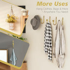 Hion Curtain Holdbacks Gold 4pcs, Curtain Tiebacks Wall Mounted Hooks - Image 5