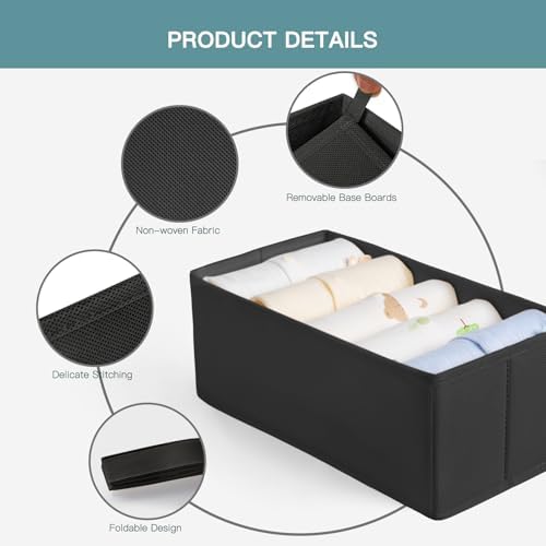 Criusia Drawer Organizer Clothes, 10 Pack Dresser Organizer - Image 4