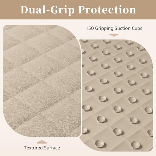 Yolife Bathtub Shower Mat Non Slip, Natural Rubber Bath Tub Floor Liner Mats - Image 3