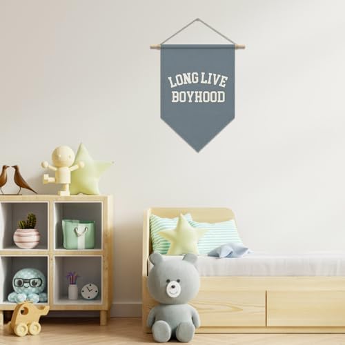 Long Live Boyhood Wall Hanging Banner, Minimalist Room Decor - Image 2