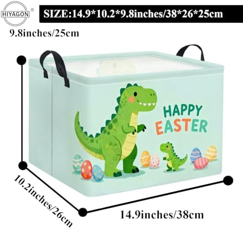 Rectangular Easter Basket Baby Girl Basket Fabric Storage Bin Organizer Box - Image 6